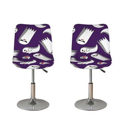 Cartoon Ghost Pattern Print Bar Stool Covers