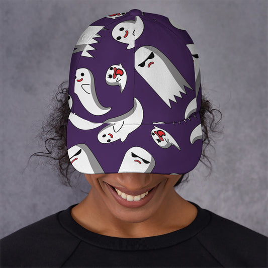 Cartoon Ghost Pattern Print Baseball Cap