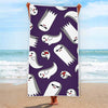 Cartoon Ghost Pattern Print Beach Towel