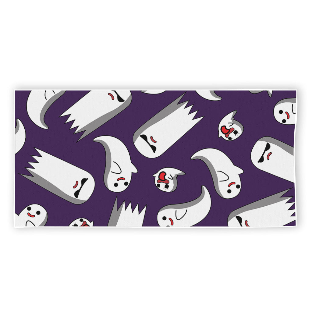 Cartoon Ghost Pattern Print Beach Towel