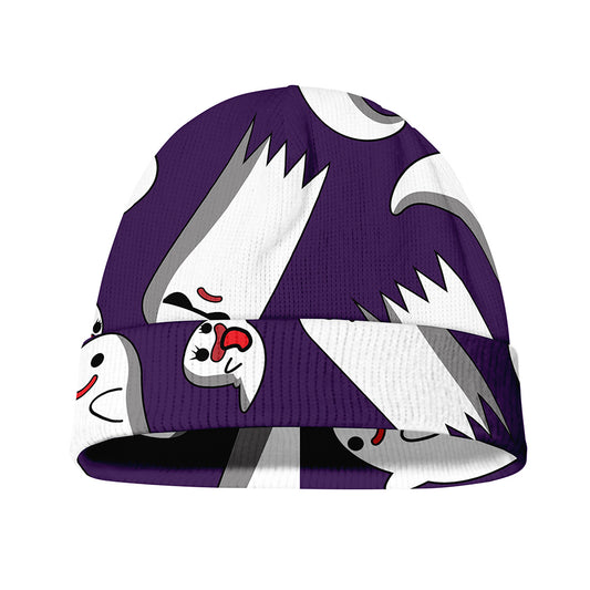 Cartoon Ghost Pattern Print Beanie
