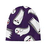 Cartoon Ghost Pattern Print Beanie