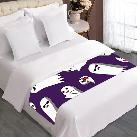 Cartoon Ghost Pattern Print Bed Runner