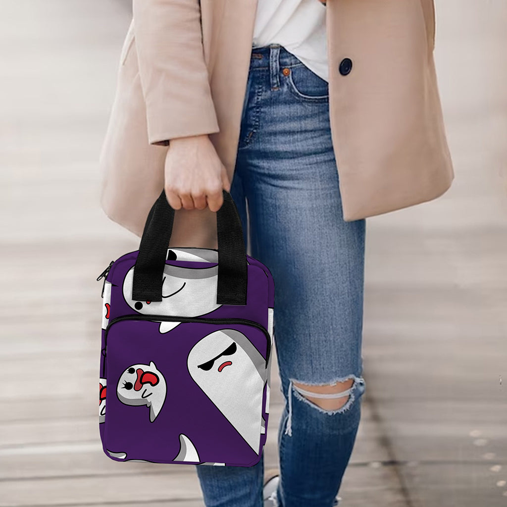 Cartoon Ghost Pattern Print Bible Tote Bag