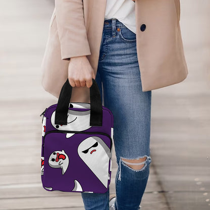 Cartoon Ghost Pattern Print Bible Tote Bag