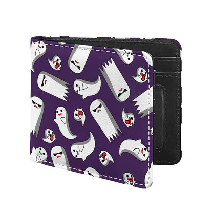 Cartoon Ghost Pattern Print Bifold Wallet