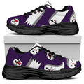 Cartoon Ghost Pattern Print Black Chunky Shoes