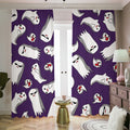 Cartoon Ghost Pattern Print Dimout Pencil Pleat Curtains