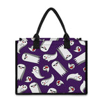 Cartoon Ghost Pattern Print Canvas Tote Bag