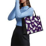 Cartoon Ghost Pattern Print Canvas Tote Bag