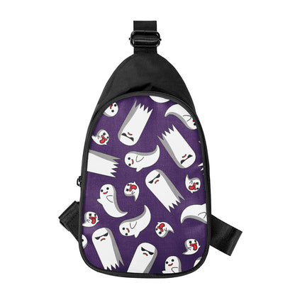 Cartoon Ghost Pattern Print Chest Bag