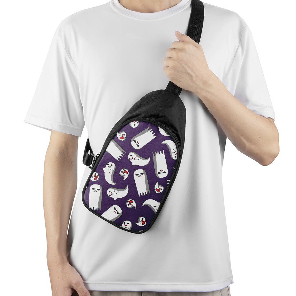 Cartoon Ghost Pattern Print Chest Bag