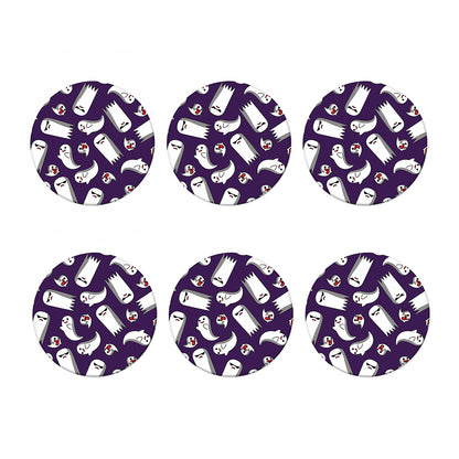 Cartoon Ghost Pattern Print Coaster Set