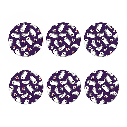Cartoon Ghost Pattern Print Coaster Set