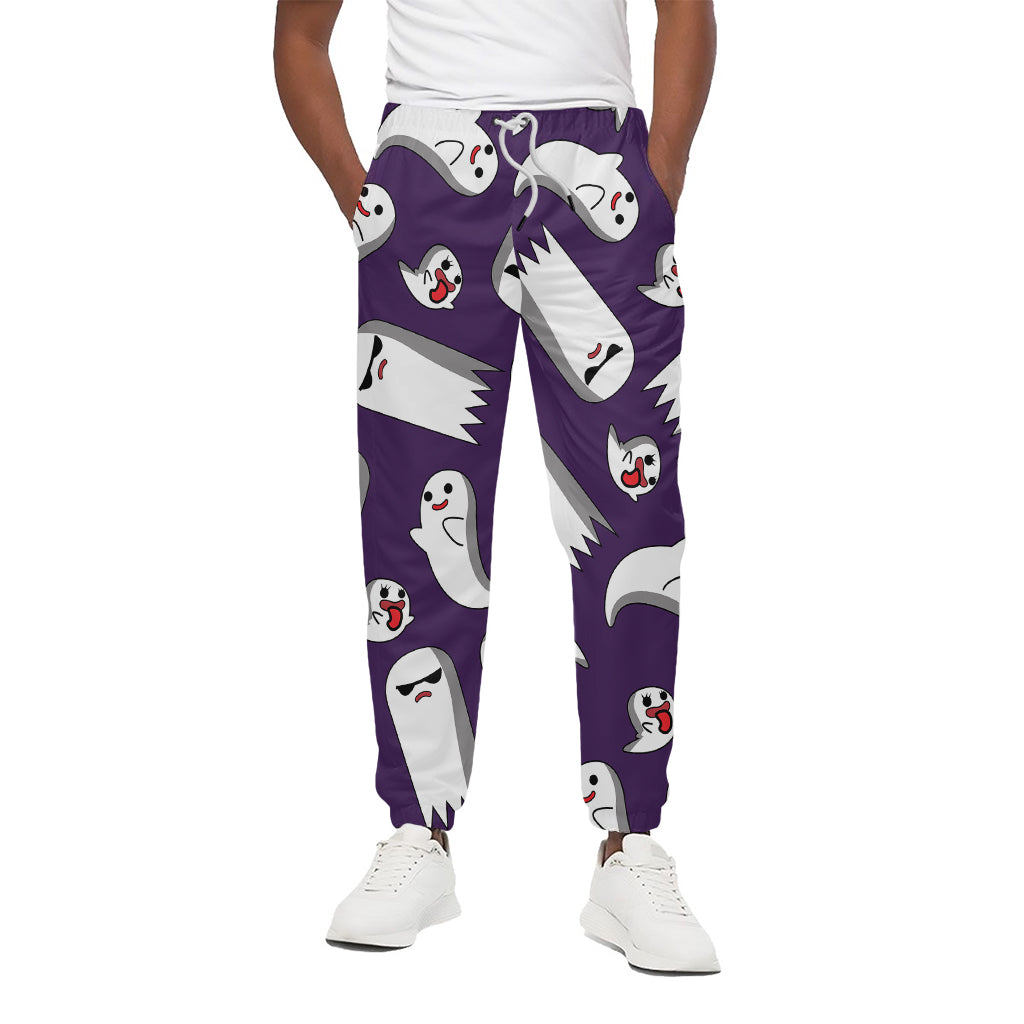 Cartoon Ghost Pattern Print Cotton Pants