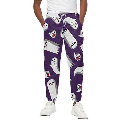Cartoon Ghost Pattern Print Cotton Pants