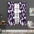 Cartoon Ghost Pattern Print Grommet Curtain Panels