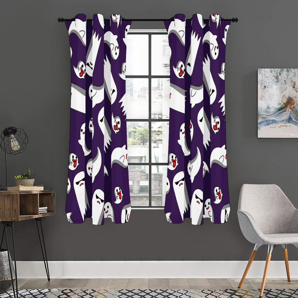Cartoon Ghost Pattern Print Curtain