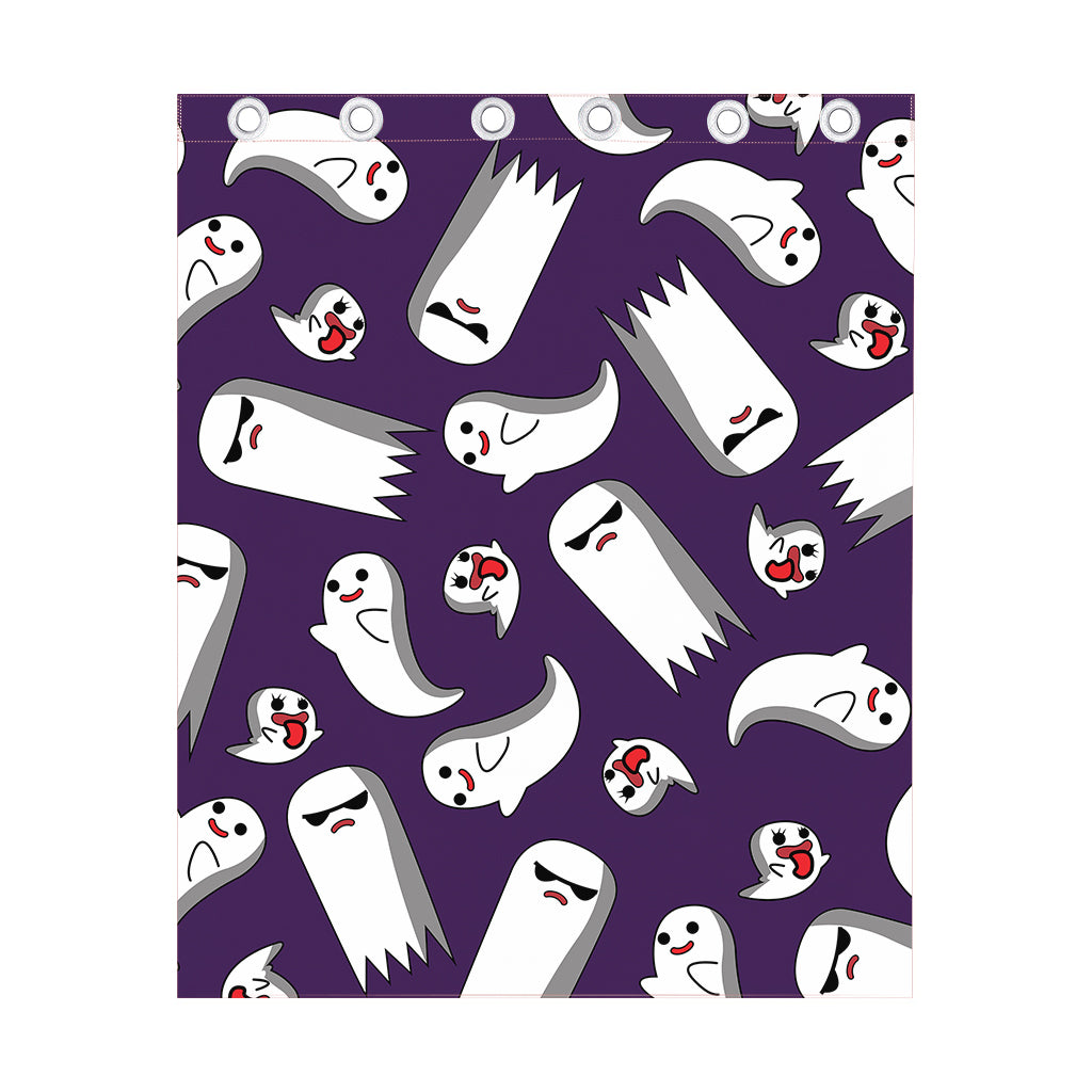 Cartoon Ghost Pattern Print Curtain