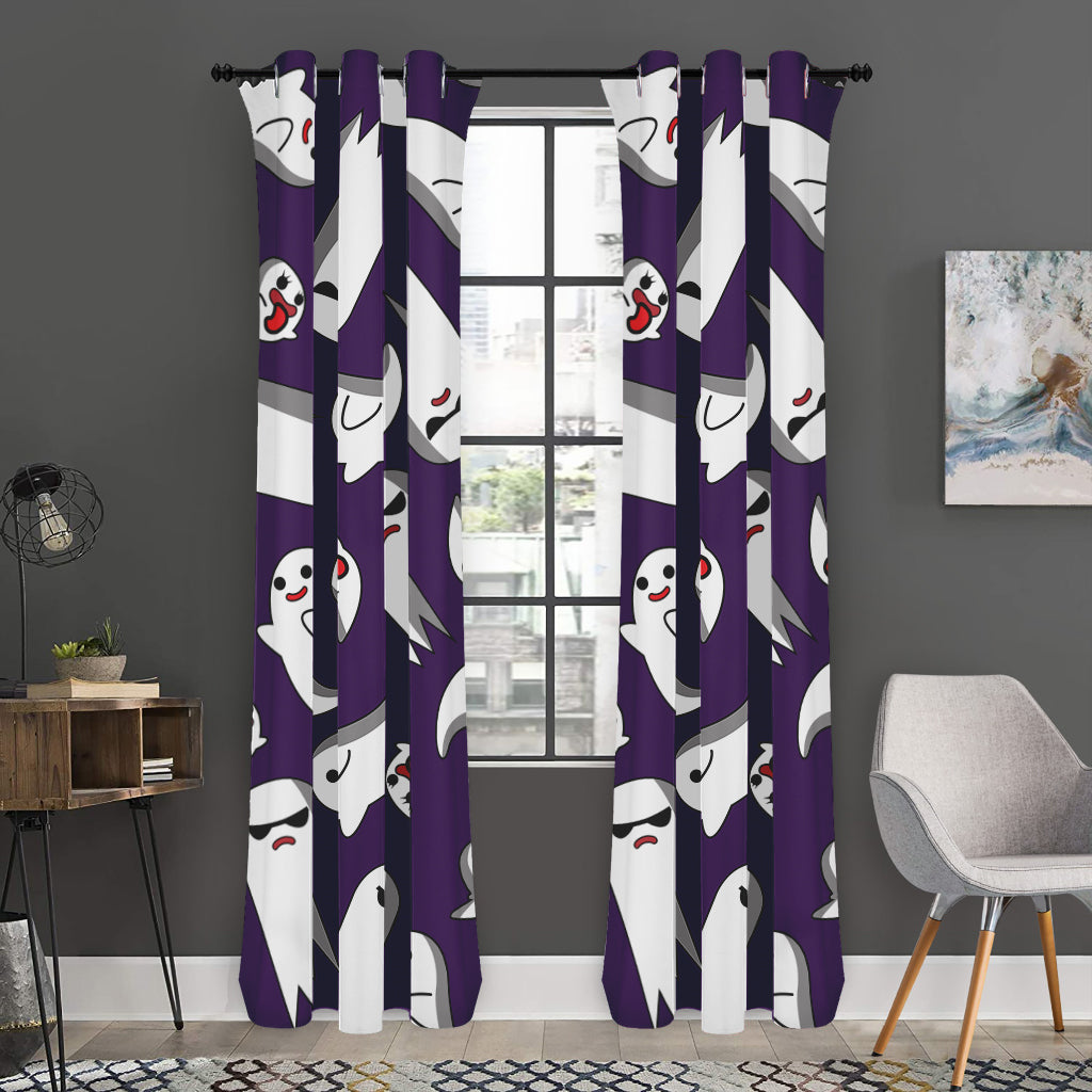 Cartoon Ghost Pattern Print Curtain