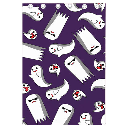 Cartoon Ghost Pattern Print Curtain