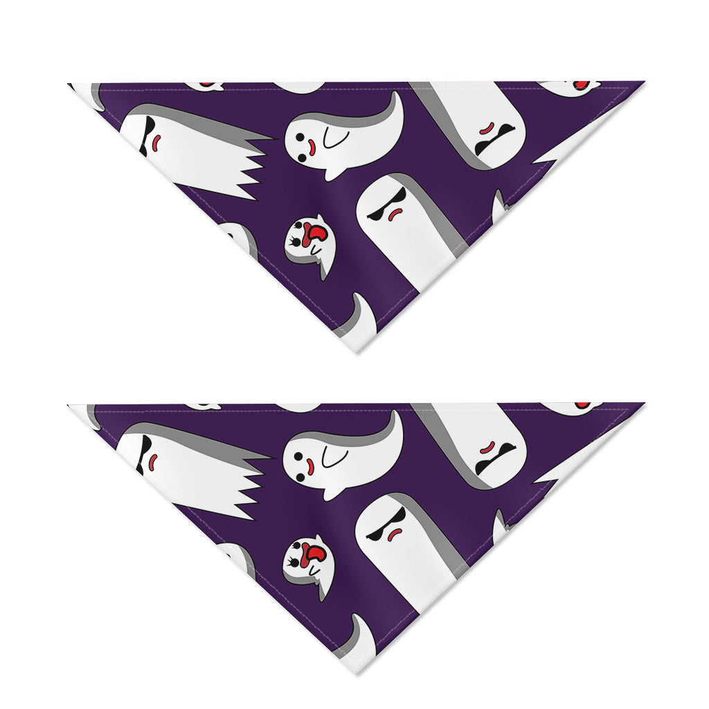 Cartoon Ghost Pattern Print Dog Bandana