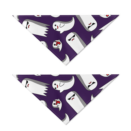 Cartoon Ghost Pattern Print Dog Bandana