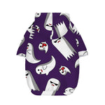 Cartoon Ghost Pattern Print Dog Zip Up Hoodie