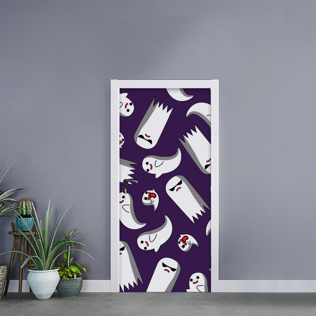 Cartoon Ghost Pattern Print Door Sticker