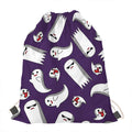 Cartoon Ghost Pattern Print Drawstring Bag