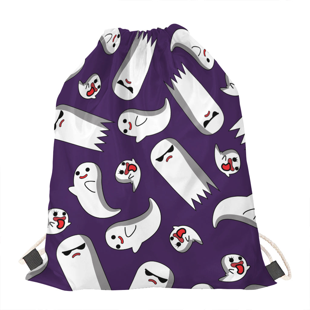 Cartoon Ghost Pattern Print Drawstring Bag