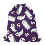 Cartoon Ghost Pattern Print Drawstring Bag