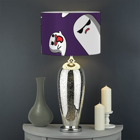 Cartoon Ghost Pattern Print Drum Lamp Shade
