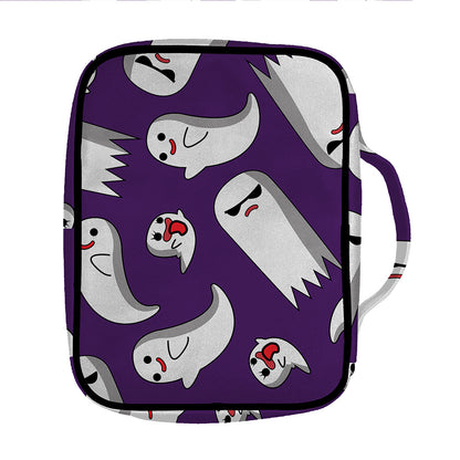 Cartoon Ghost Pattern Print Front Pocket Bible Bag