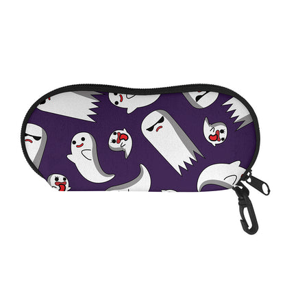Cartoon Ghost Pattern Print Glasses Case