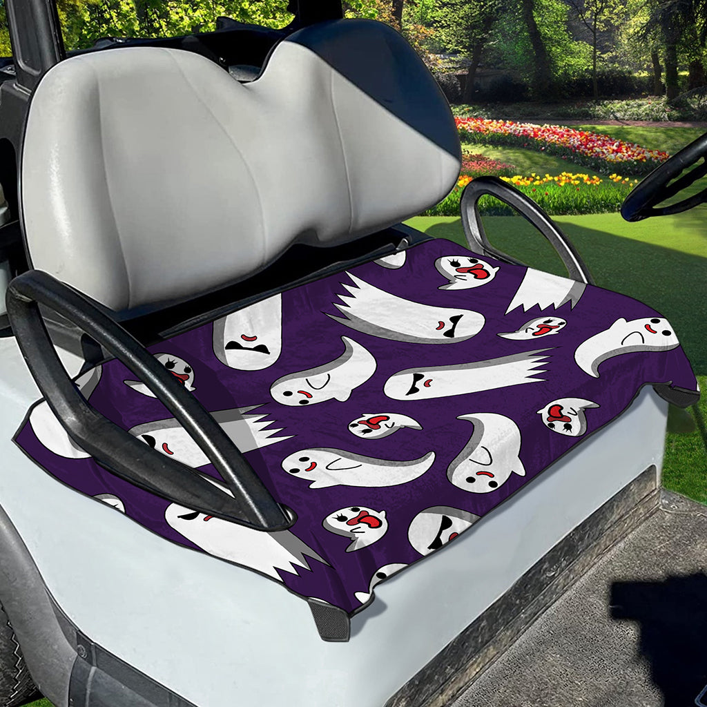 Cartoon Ghost Pattern Print Golf Cart Seat Cover