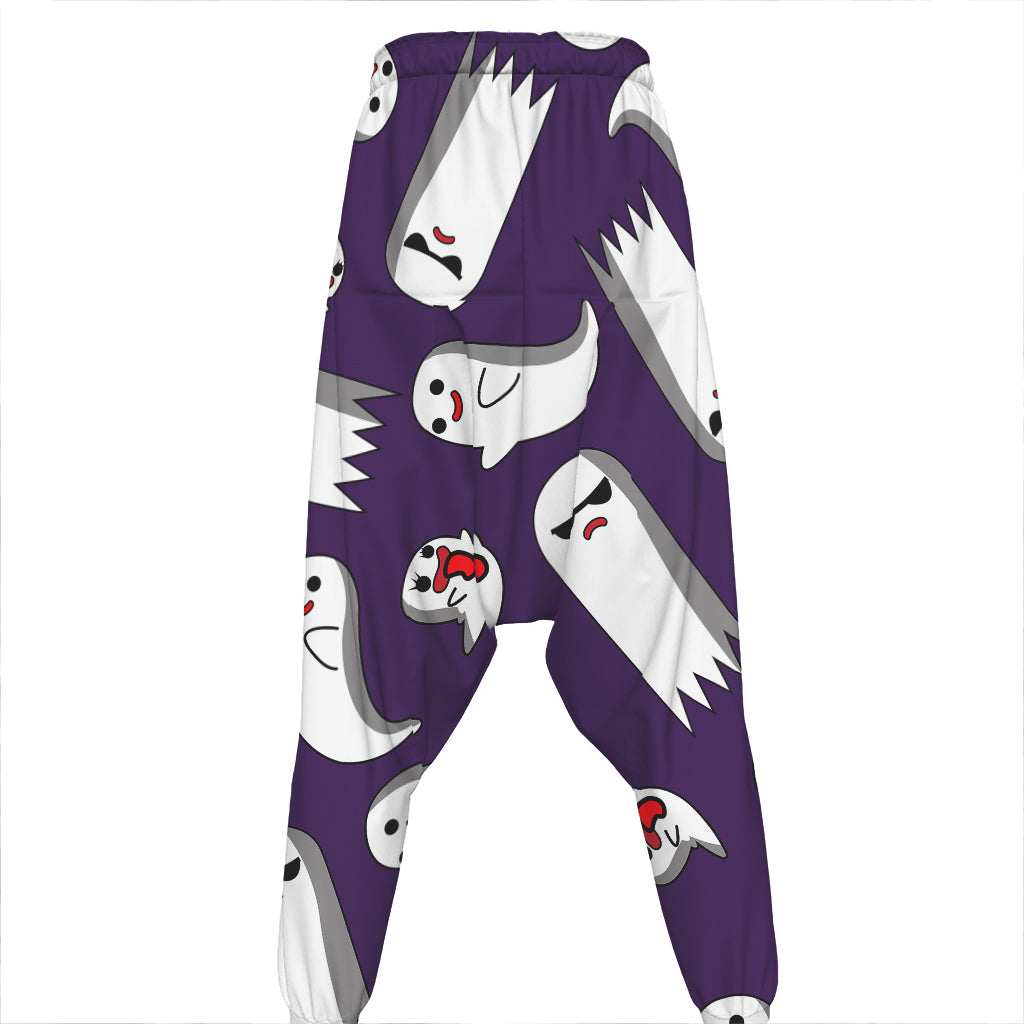 Cartoon Ghost Pattern Print Hammer Pants