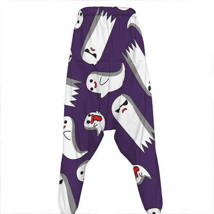 Cartoon Ghost Pattern Print Hammer Pants