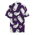 Cartoon Ghost Pattern Print Hawaiian Shirt