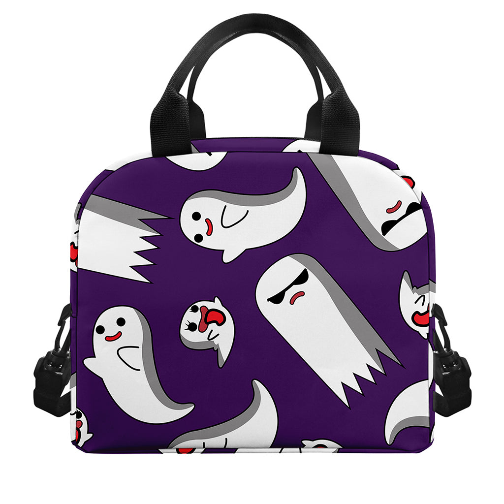Cartoon Ghost Pattern Print Insulated Lunch Bag
