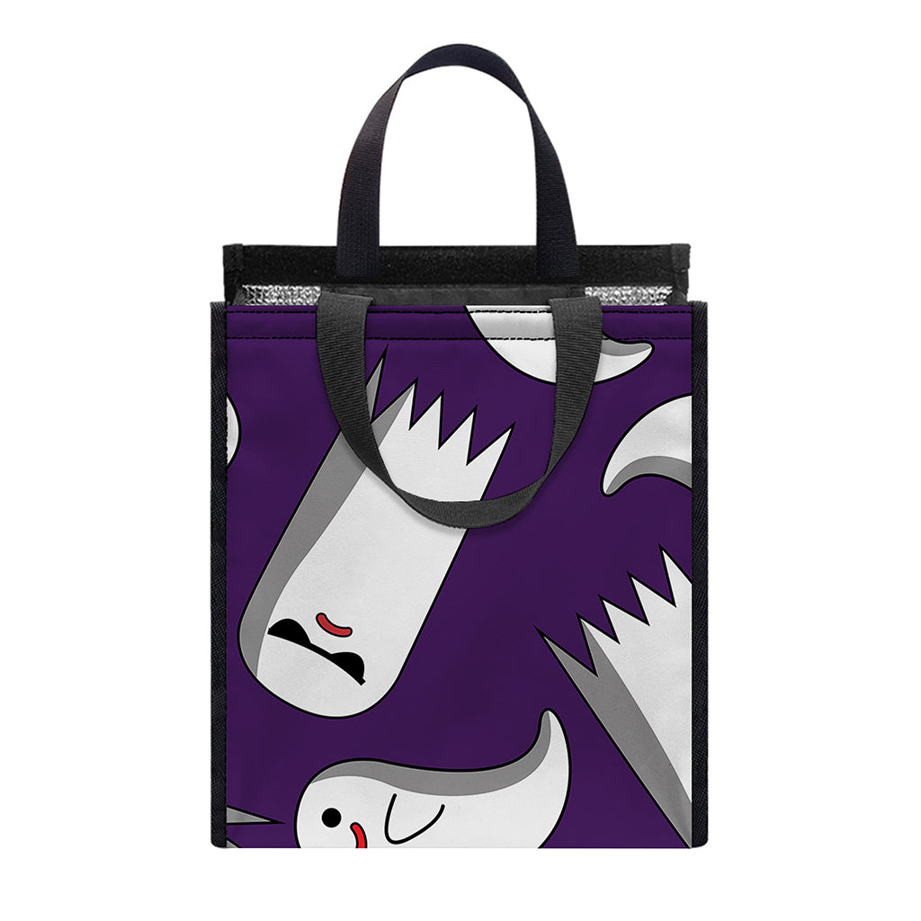 Cartoon Ghost Pattern Print Insulated Lunch Tote
