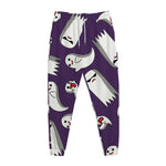 Cartoon Ghost Pattern Print Jogger Pants
