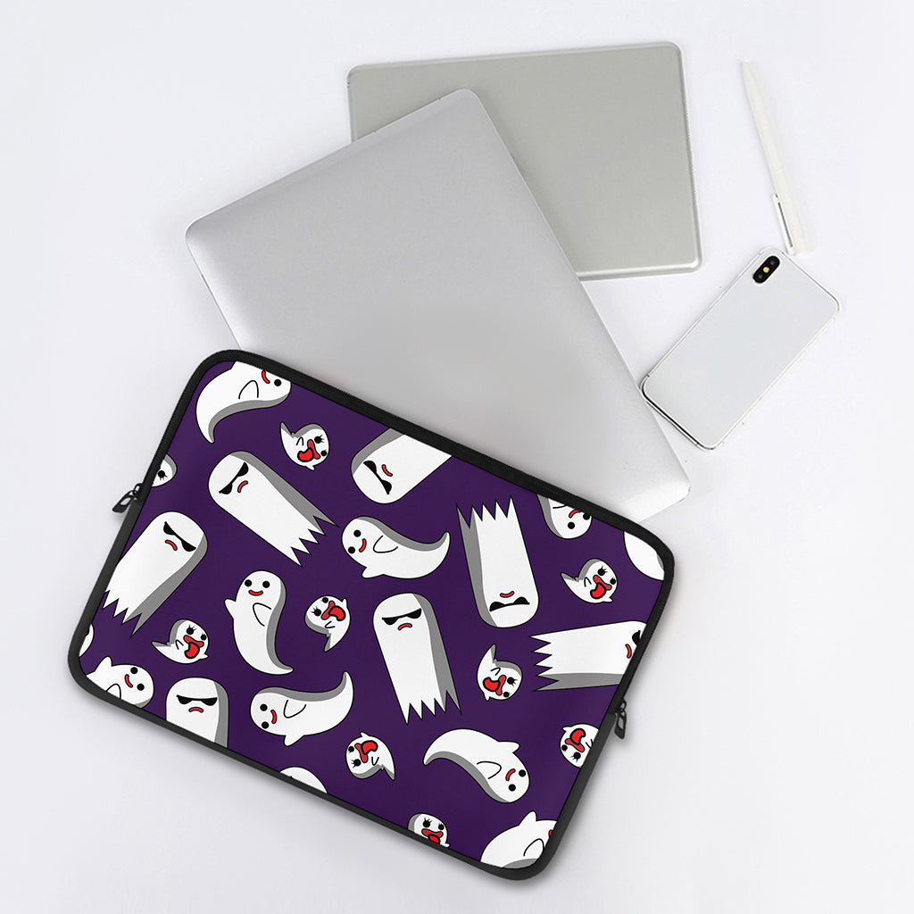 Cartoon Ghost Pattern Print Laptop Sleeve