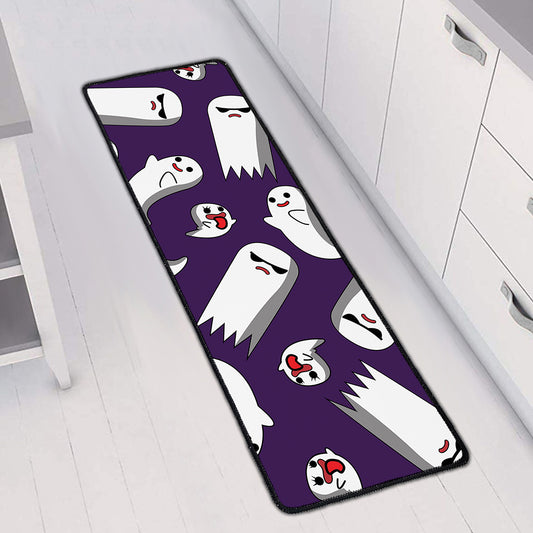 Cartoon Ghost Pattern Print Long Kitchen Mat