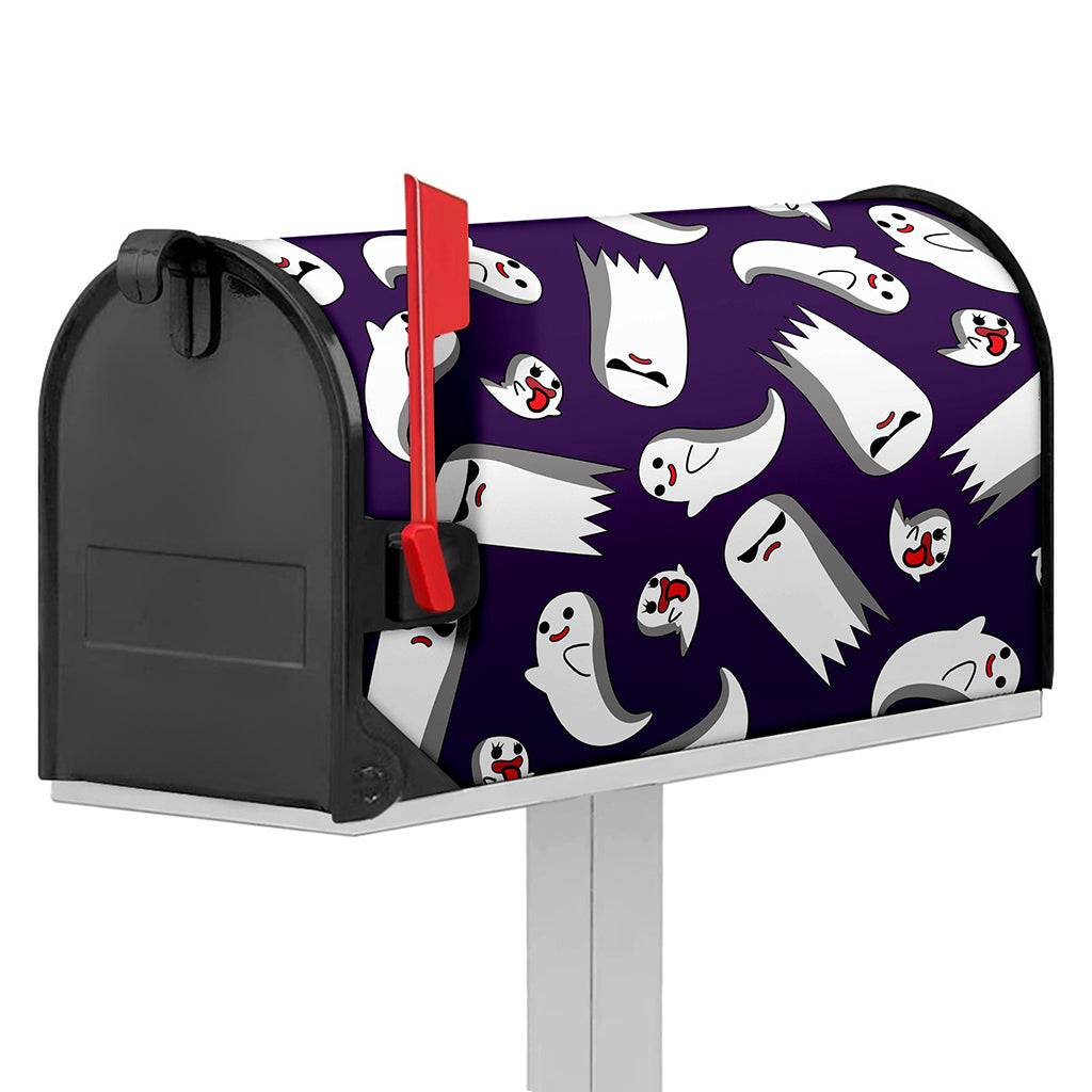Cartoon Ghost Pattern Print Mailbox Cover