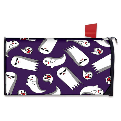 Cartoon Ghost Pattern Print Mailbox Cover