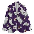 Cartoon Ghost Pattern Print Men's Blazer