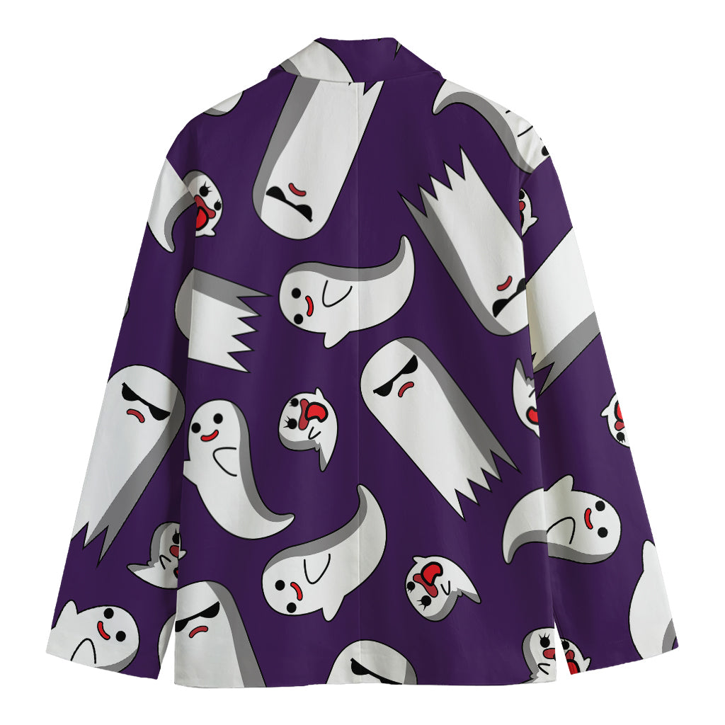 Cartoon Ghost Pattern Print Men's Blazer