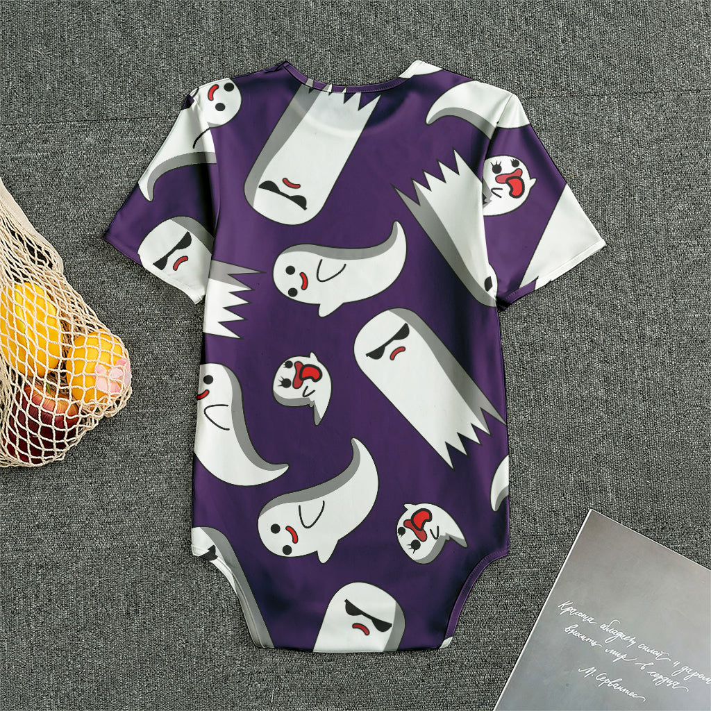Cartoon Ghost Pattern Print Men's Bodysuit