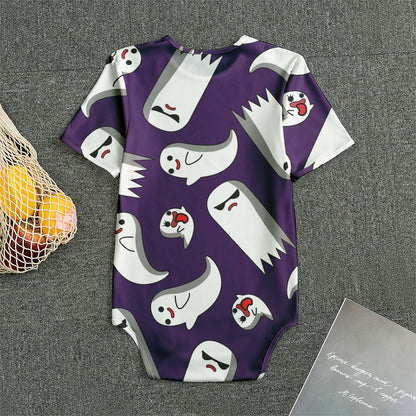 Cartoon Ghost Pattern Print Men's Bodysuit